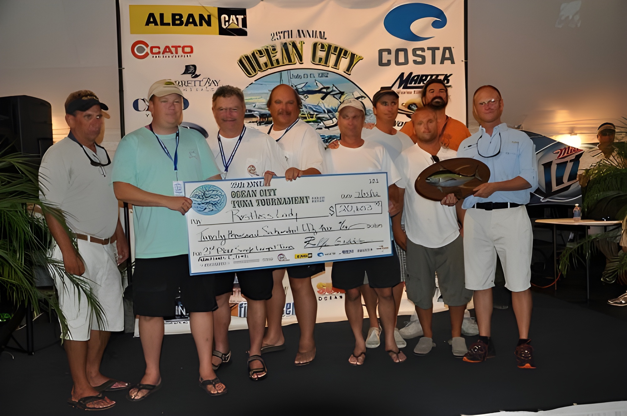 Restless Lady crew at the OC Tuna Tournament weigh-in